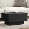 Image de vidaXL Table basse noir 60x45x31 cm bois d'ingénierie