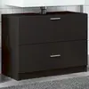 Image de vidaXL Armoire d'évier noir 78x37x59 cm bois d'ingénierie