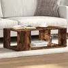 Image de vidaXL Table basse chêne fumé 89,5x48x30 cm bois d'ingénierie