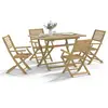 Image de vidaXL Ensemble à manger de jardin 5 pcs Bois d'acacia solide