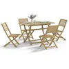 Image de vidaXL Ensemble à manger de jardin 5 pcs Bois d'acacia solide