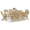 Image de vidaXL Ensemble à manger de jardin 9 pcs bois d'acacia solide