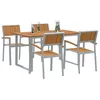 Image de vidaXL Ensemble de salle à manger pour jardin 5 pc Gris