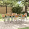 Image de vidaXL Ensemble de salle à manger pour jardin 7 pcs Gris