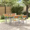 Image de vidaXL Ensemble de salle à manger pour jardin 5 pc Gris