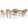 Image de vidaXL Ensemble de salle à manger pour jardin 7 pc Gris