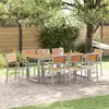 Image de vidaXL Ensemble de salle à manger pour jardin 9 pc Gris