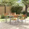 Image de vidaXL Ensemble de salle à manger pour jardin 5 pcs Gris