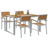 Image de vidaXL Ensemble de salle à manger pour jardin 5 pc Gris