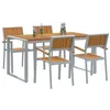 Image de vidaXL Ensemble de salle à manger pour jardin 5 pc Gris