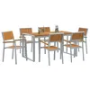 Image de vidaXL Ensemble de salle à manger pour jardin 7 pc Gris