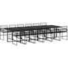 Image de vidaXL Ensemble à manger de jardin 13 pcs noir résine tressée