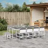 Image de vidaXL Ensemble à manger de jardin avec coussins 13pcs blanc textilène