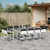 Image de vidaXL Ensemble à manger de jardin avec coussins 13pcs blanc textilène