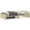 Image de vidaXL Cadre de lit sans matelas chêne sonoma 100x200 cm