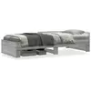 Image de vidaXL Cadre de lit sans matelas sonoma gris 100x200 cm