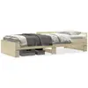 Image de vidaXL Cadre de lit sans matelas chêne sonoma 90x200 cm