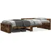 Image de vidaXL Cadre de lit sans matelas chêne fumé 90x200cm bois d'ingénierie