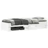Image de vidaXL Cadre de lit sans matelas blanc 75x190 cm bois d'ingénierie