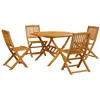 Image de vidaXL Ensemble à manger de jardin pliable 5 pcs bois massif d’acacia