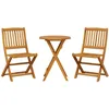 Image de vidaXL Ensemble de bistro pliable 3 pcs bois d'acacia solide