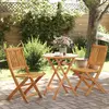 Image de vidaXL Ensemble de bistro pliable 3 pcs bois d'acacia solide