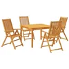 Image de vidaXL Ensemble à manger de jardin 5 pcs Bois d'acacia solide