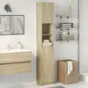 Image de vidaXL Armoire de salle de bain Chêne sonoma 32x25,5x190 cm Aggloméré