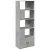 Image de vidaXL Bibliothèque gris béton 70x36x189 cm bois d'ingénierie