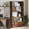 Image de vidaXL Bibliothèque chêne fumé 100x36x189 cm bois d'ingénierie