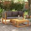 Image de vidaXL Canapés d'angle de jardin avec coussins 2 pièces Bois d'acacia et rotin