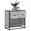 Image de vidaXL Table de chevet sonoma gris 60x31x60 cm bois ingénierie métal