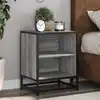Image de vidaXL Tables de chevet 2 pcs sonoma gris bois d'ingénierie et métal