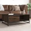 Image de vidaXL Table basse chêne marron 90x57x35 cm bois d'ingénierie et métal