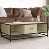 Image de vidaXL Table basse chêne sonoma 100x57x35cm bois d'ingénierie et métal