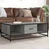 Image de vidaXL Table basse sonoma gris 100x57x35 cm bois d'ingénierie et métal