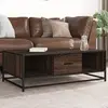 Image de vidaXL Table basse chêne marron 100x57x35cm bois d'ingénierie et métal