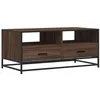 Image de vidaXL Table basse chêne marron 100x50x45cm bois d'ingénierie et métal