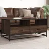 Image de vidaXL Table basse chêne marron 100x50x45cm bois d'ingénierie et métal
