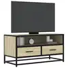 Image de vidaXL Meuble TV chêne sonoma 80x34,5x40 cm bois d'ingénierie et métal