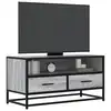 Image de vidaXL Meuble TV sonoma gris 80x34,5x40 cm bois d'ingénierie et métal
