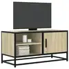 Image de vidaXL Meuble TV chêne sonoma 80x34,5x40 cm bois d'ingénierie et métal