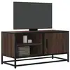 Image de vidaXL Meuble TV chêne marron 80x34,5x40 cm bois d'ingénierie et métal