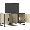 Image de vidaXL Meuble TV chêne sonoma 100x35x50 cm bois d'ingénierie et métal