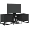 Image de vidaXL Meuble TV noir 120x35x41 cm bois d'ingénierie et métal