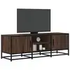 Image de vidaXL Meuble TV chêne marron 120x35x41 cm bois d'ingénierie et métal
