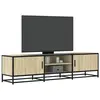 Image de vidaXL Meuble TV chêne sonoma 160x35x41 cm bois d'ingénierie et métal