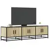 Image de vidaXL Meuble TV chêne sonoma 150x35x41 cm bois d'ingénierie et métal