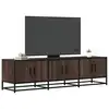 Image de vidaXL Meuble TV chêne marron 150x35x41 cm bois d'ingénierie et métal