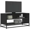 Image de vidaXL Meuble TV noir 91x40x46 cm bois d'ingénierie et métal